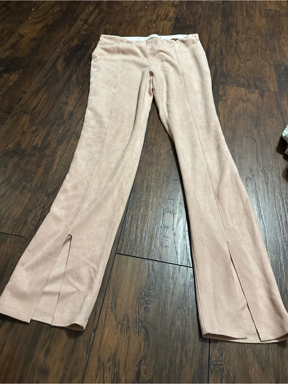 Mustard Seed Blush Split-Hem Boot Cut Ponte Pants